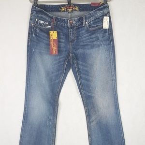 MAURICES Blue Wash Bootcut Distressed Women Jeans